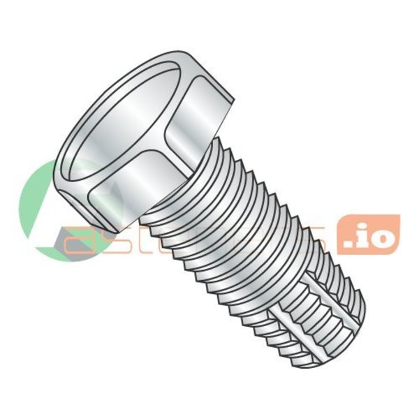 Newport Fasteners Thread Cutting Screw, #10-24 x 3/4 in, Zinc Plated Steel Hex Head Hex Drive, 6000 PK 124507